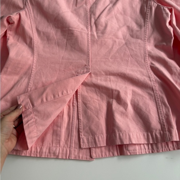 Alex Mill Women’s Utility Field Jacket XL Pink Military Officer Style Cotton Cho - Picture 9 of 10